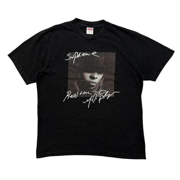 Supreme Mary J. Blige Real Love Black Graphic T-Shirt M - Picture 1 of 3